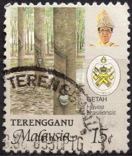 L789 - Y&T n° 125 - oblitéré - Hévéa - 1986 - Malaisie - Trengganu