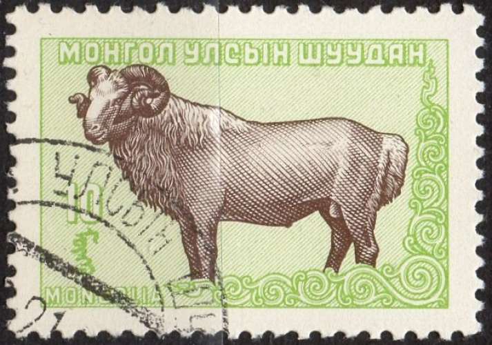 L879 - Y&T N° 125 - oblitéré - Mouflon - 1958 - Mongolie