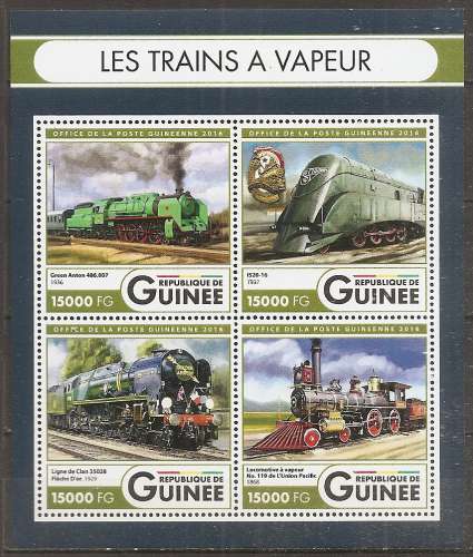  guinée ... feuillet n° 8549 à 8552  neuf** ... 2016