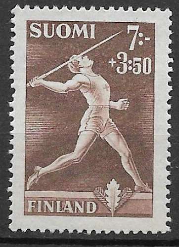 Finlande 1945 Y&T 286 neuf sans gomme - Sports - Javelot