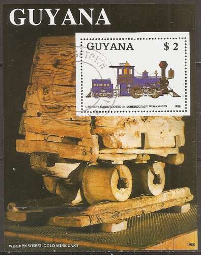  guyana ... bloc n° ??  obliteré ... 1988