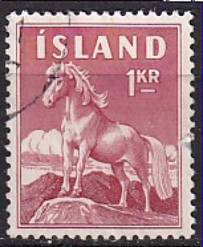 islande ... n° 284  obliteré ... 1958