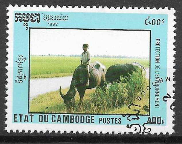 Cambodge 1992 Y&T 1074 oblitéré - Protection de l'environnement