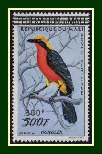 Mali N° PA 7 * (MH) surchargé TB oiseau