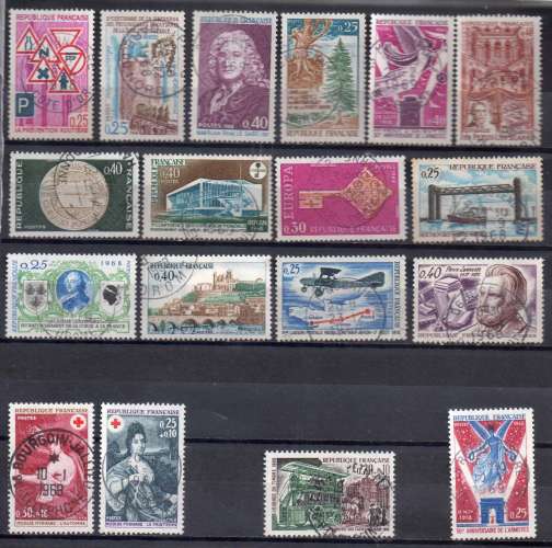 LOT  FRANCE 1968 OBL VOIR SCAN