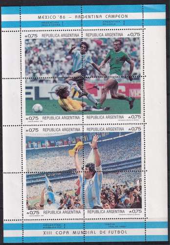 argentine ... 2 blocs n° 33/34  neufs** ... 1986