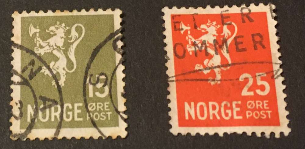 Norvège 1937 YT 175 et 177