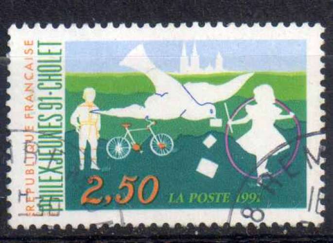 FRANCE 1991 N° 2690a VARIETE SANS CADRE OBL VOIR SCAN