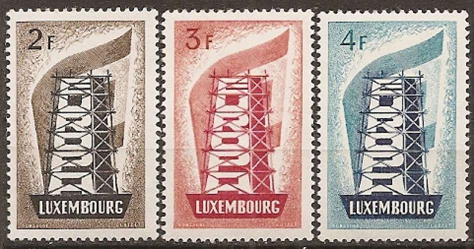 luxembourg ... n° 514 à 516  neufs* ... 1956