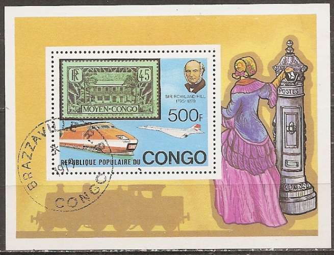  congo ... bloc n° 19  obliteré ... 1979