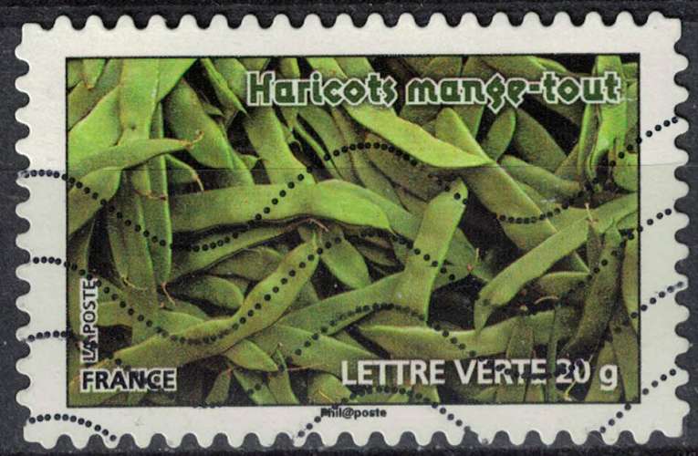 France 2012 Oblitéré Used Haricots mange-tout Y&T 745