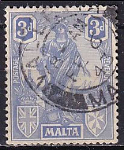 malte ... n° 91  obliteré ... 1922