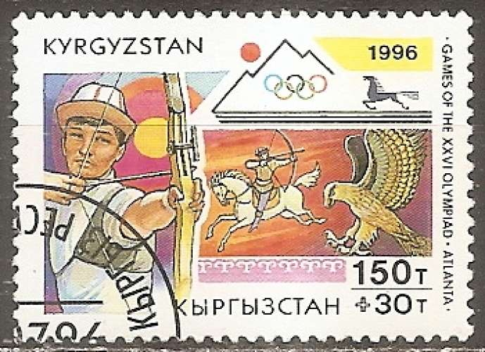 kirghizstan ... n° 95  obliteré ... 1996