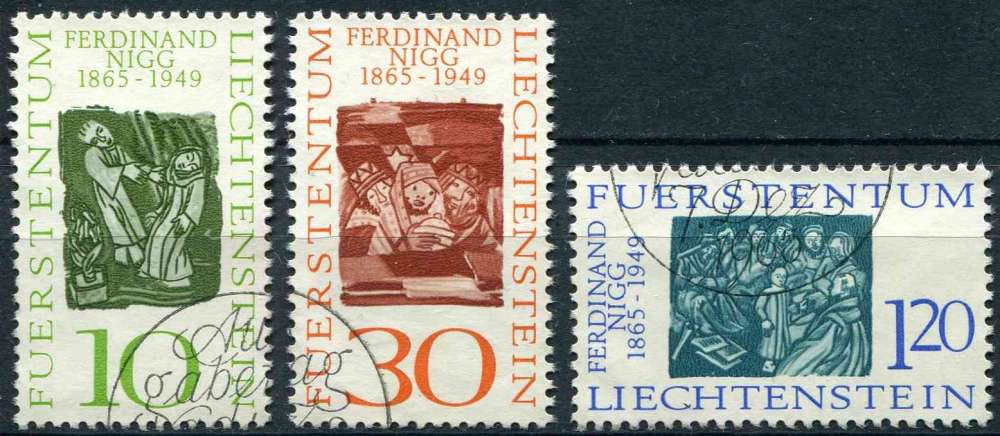 LIECHTENSTEIN 1965 OBLITERE N° 405 à 407