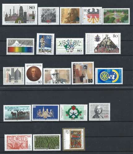 Allemagne RFA Lot 21 Tp Neuf** (MNH) 1987  (lot XX)