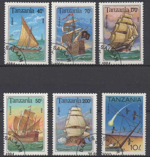 TANZANIE 1994 - Joli petit lot de bateaux voiliers