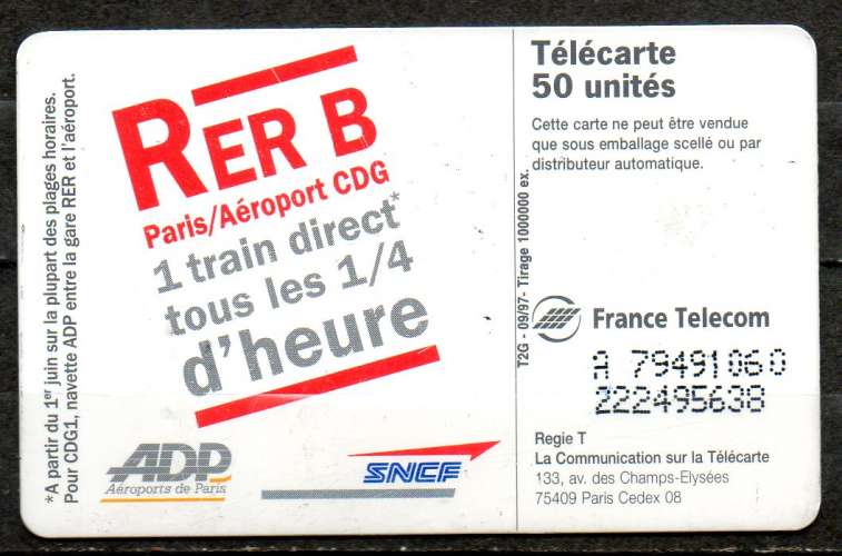 France F786B SNCF RER B S07-50U 1997