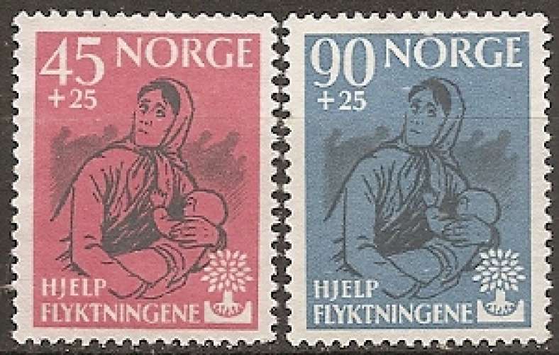 norvege ... n° 400/401  neufs sans gomme ... 1960