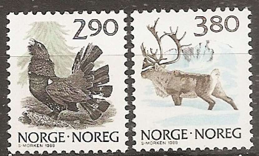 norvege ... n° 942/943  neufs sans gomme - 1988