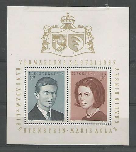 Liechtenstein - 1967 - Mariage Princier  - Bloc  n° 10 - Neuf **