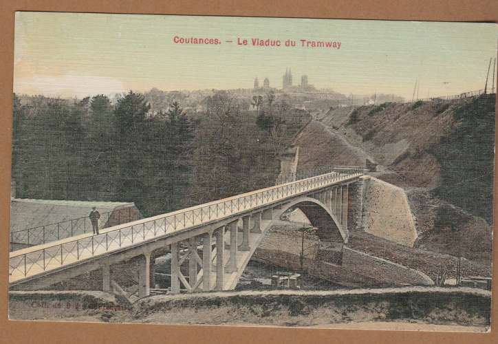 cpa 50 Coutances Le Viaduc du Tramway 