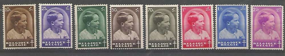 Belgique - 1936 - Prince Baudouin - Tp  n° 438 / 45 - Neuf *