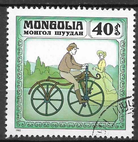 Mongolie 1982 Y&T 1167 oblitéré - Historique des cycles 