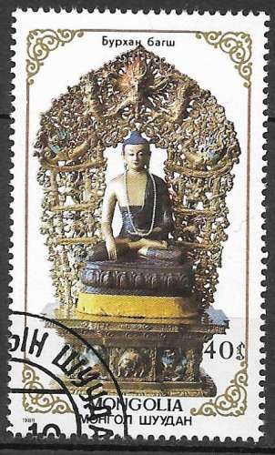 Mongolie 1988 Y&T 1598 oblitéré - Représentation du Bouddha 