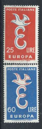 Italie N°765/66* (MH) 1958 - Europa 