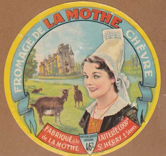   79 Etiquette Fromage de Chèvre de la Mothe ST Héray 