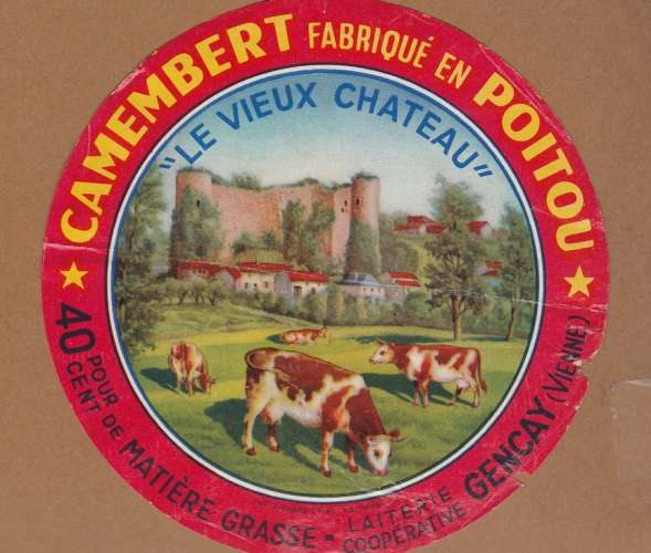 86 Etiquette de Camembert  Le Vieux Château 