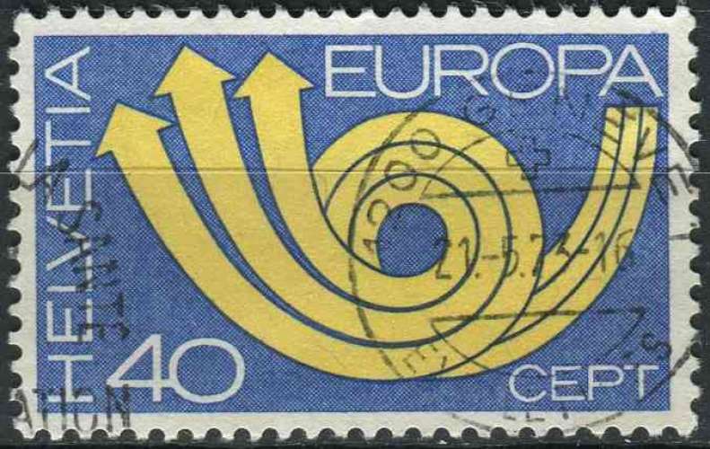 SUISSE 1973 OBLITERE N° 925 europa