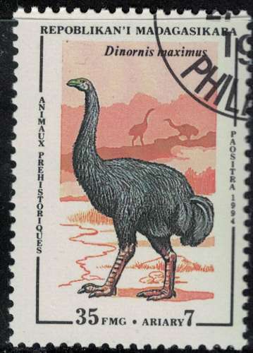 Madagascar 1994 Oblitéré Used Animaux préhistoriques éteints Oiseau Dinornis Maximus SU