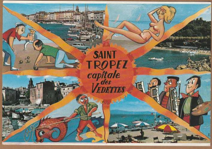 cpm 83 Saint-Tropez Capitale des Vedettes , Multivues 