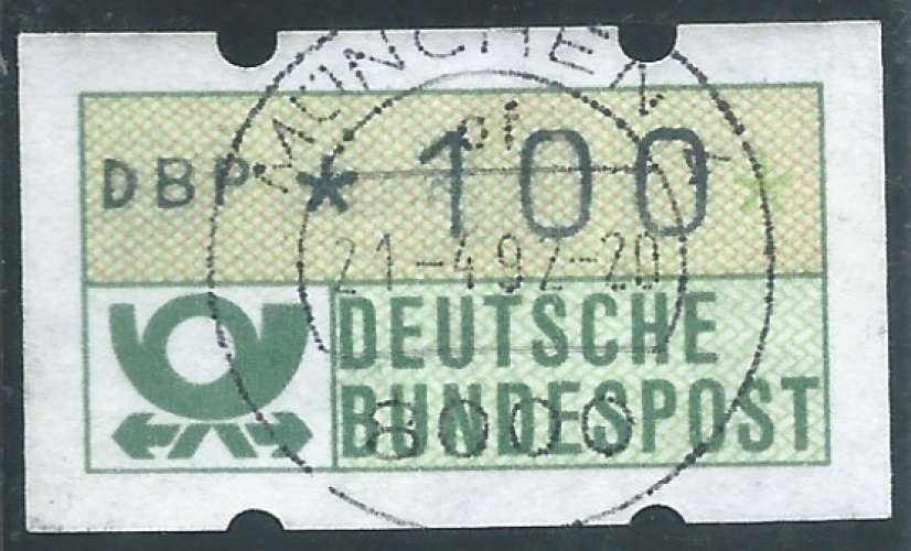 Allemagne - RFA - Timbres de distributeurs - Y&T 0001 (o) 