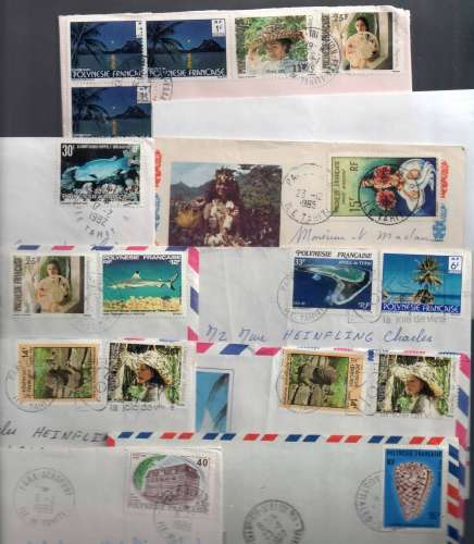 LOT POLYNESIE LETTRES   VOIR  4 SCANS 1 REEXPEDIEE 