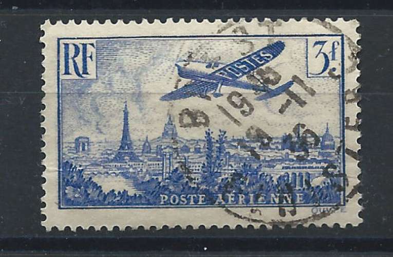 France PA N°12 Obl (FU) 1936 - Avion survolant Paris