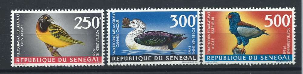 Sénégal PA N°65/67** (MNH) 1968 - Faune 