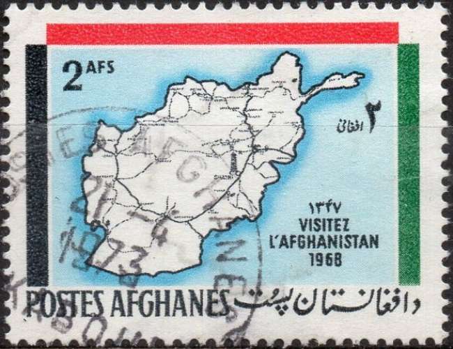 G198 - Y&T n° 860 - oblitéré - Carte - 1968 - Afghanistan