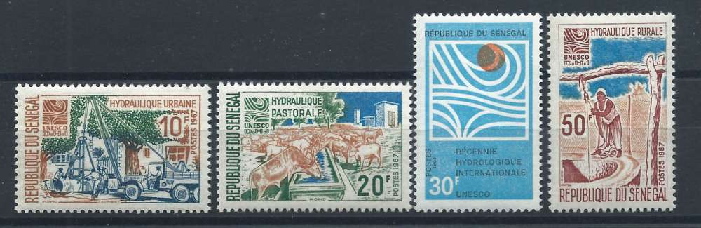 Sénégal N°288/91** (MNH) 1967 - Travaux d'hydraulique 