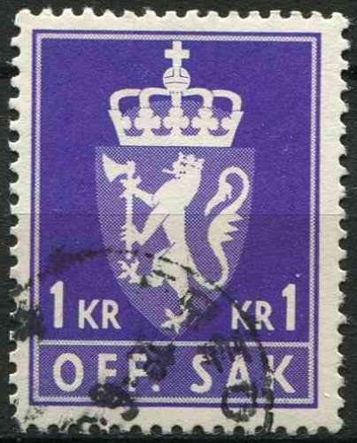 NORVEGE 1977 OBLITERE SERVICE N° 105