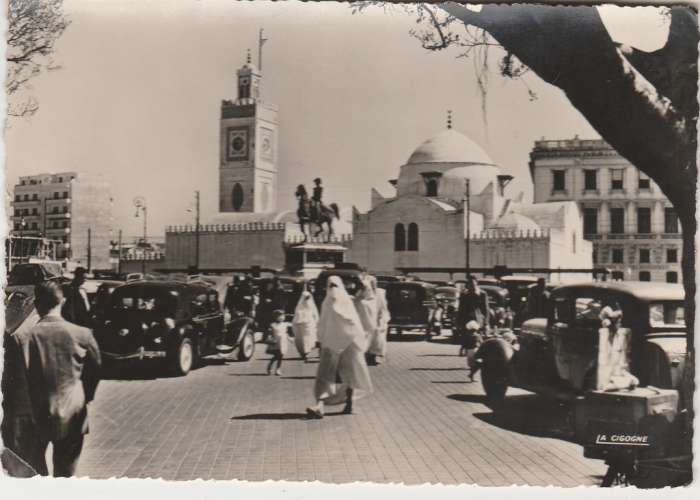 cpsm Alger Mosquée Djemaa Djeddid ( automobilesTraction Citroën...)