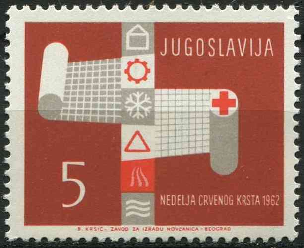 YOUGOSLAVIE 1962 NEUF** MNH BIENFAISANCE N° 49 Croix-Rouge