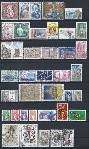 France Lot 39 Timbres Obl (FU) 1979 - (Lot XIII)