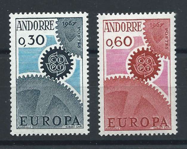 Andorre N°179/80** (MNH) 1967 - Europa