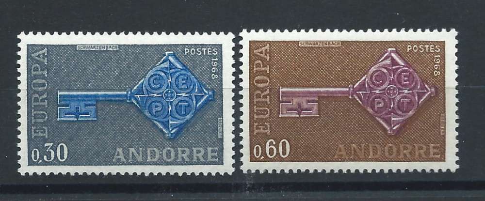 Andorre N°188/89** (MNH) 1968 - Europa