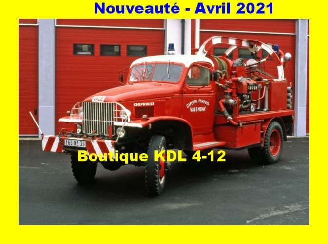 AL SP 112 - Camion Citerne Feu de forêt Moyen Secours Routier Chevrolet - VALENCAY - Indre