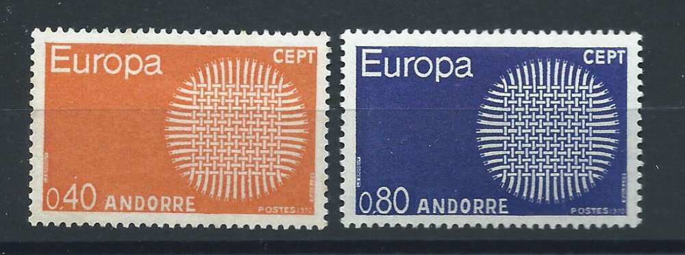 Andorre N°202/03** (MNH) 1970 - Europa