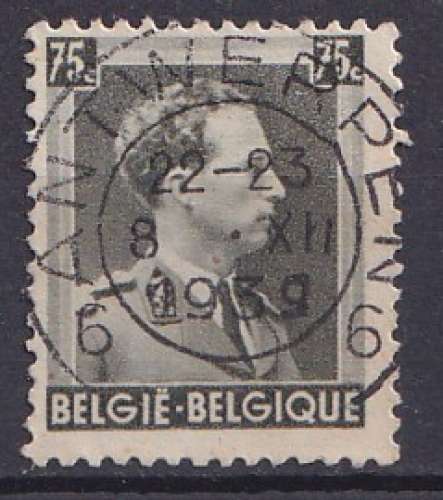 Belgique 1938 Y&T 480 oblitéré - Léopold III 