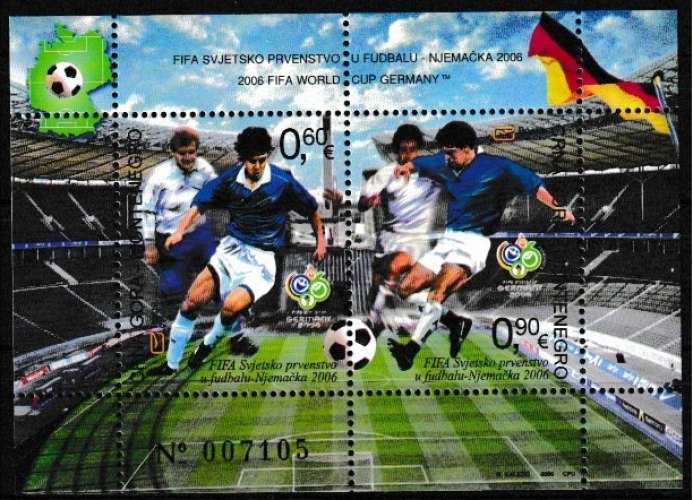 Montenegro 2006 YT BF4 MNH Coupe du monde football